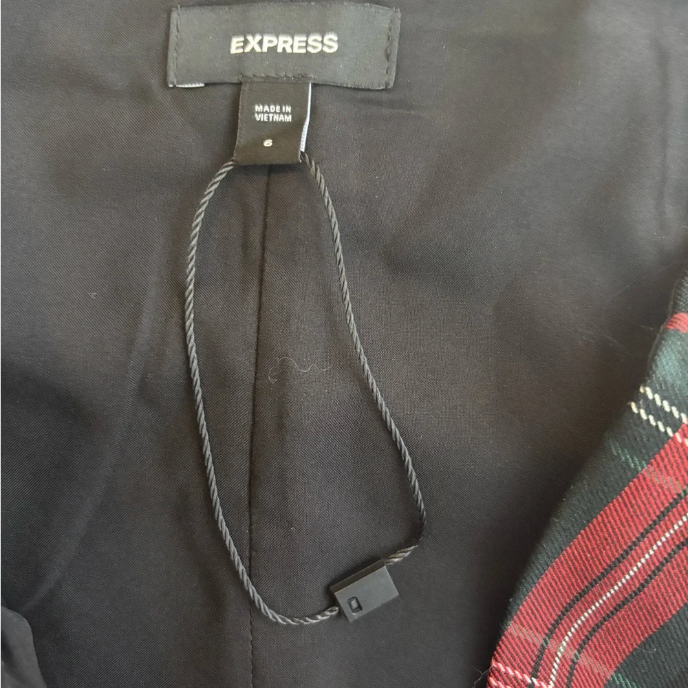 NWOT Express Tartan Plaid High Waist Pencil Midi Skirt - Picture 5 of 11